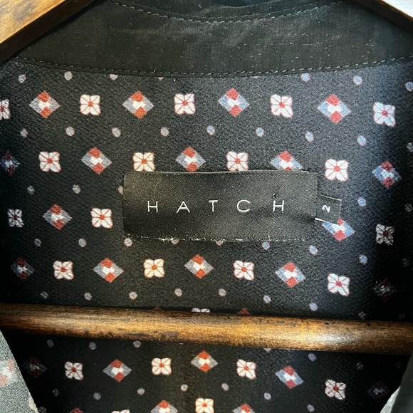 HATCH Long Sleeve Collared Short Maternity Dress Dark Navy Print 2/ Medium - Picture 7 of 8